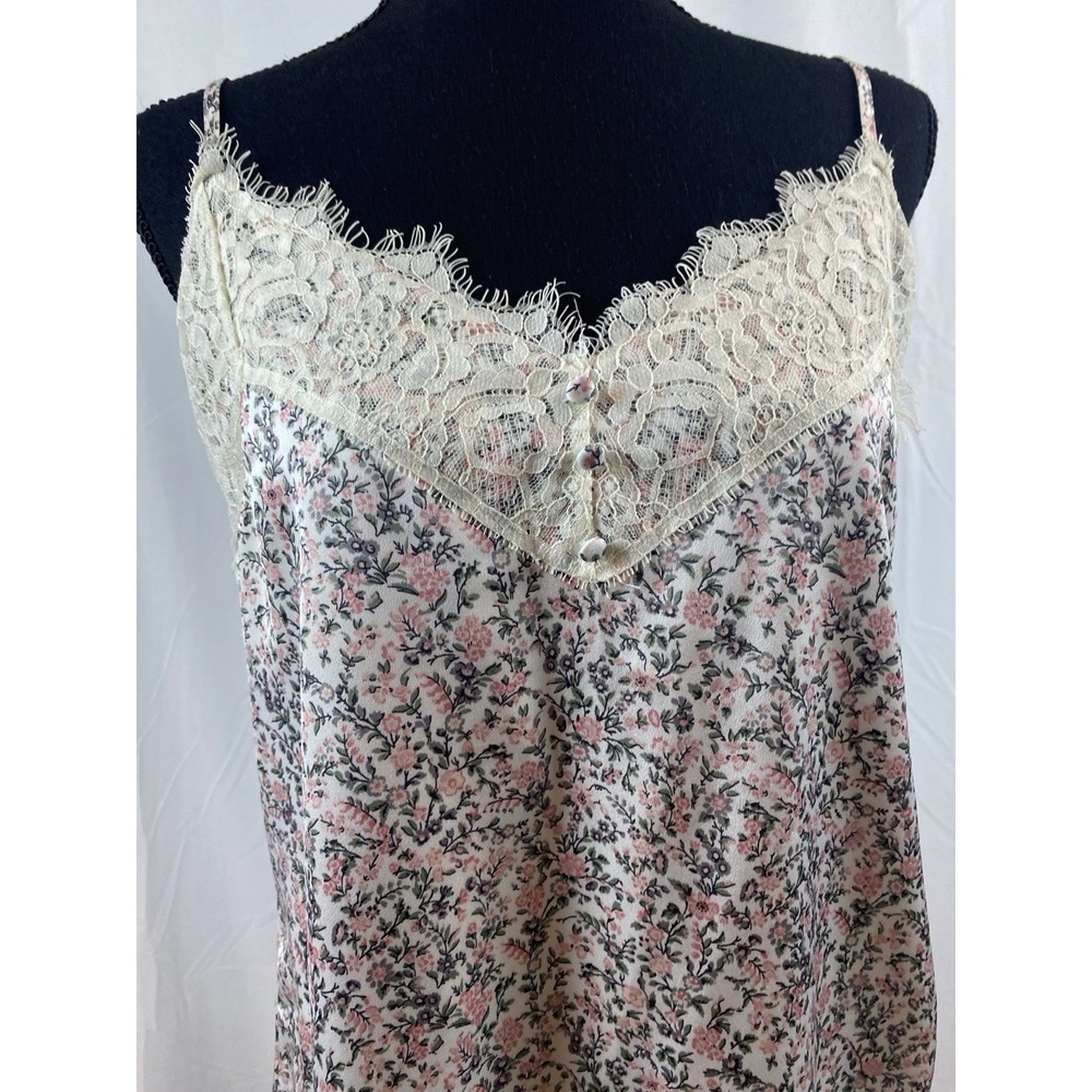 ABERCROMBIE & FITCH Ivory Floral‎ Slip Dress Lined Size Small Dainty - Picture 3 of 8